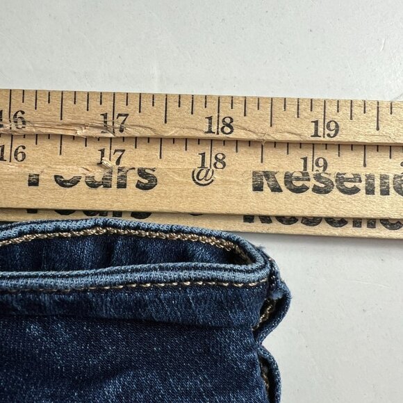 American Eagle Jeans Women 37x31* High Rise Artist Flare Dark Blue Denim Tag 18R - Picture 16 of 16